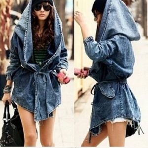 Fashionnova Denim Drawstring Jacket